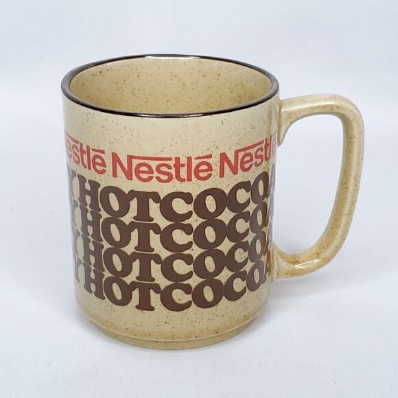Vintage Nestle Hot Cocoa Mug Advertising Rich 'N Creamy Hot Cocoa Brown Japan - Picture 4 of 7